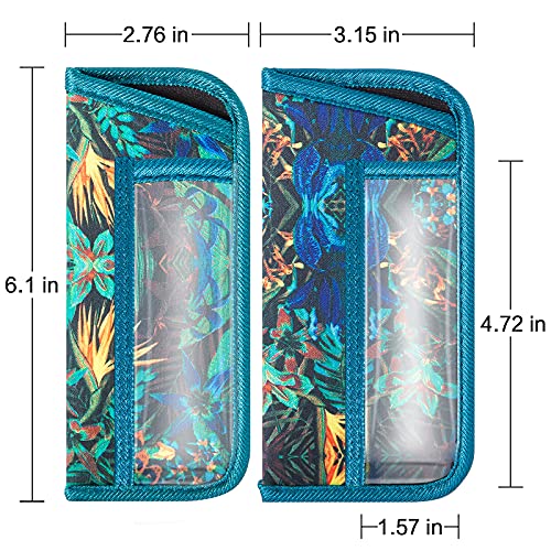 Image of TRIUMPH VISION Reading Glasses Pouch Eyeglass Sleeve Soft Case Slim 3 Pack | Alternative to Bulky Case Lightweight,Neoprene Lined Padded Protect Optical lens Slip in, Cute Pattern Portable for Daily Use