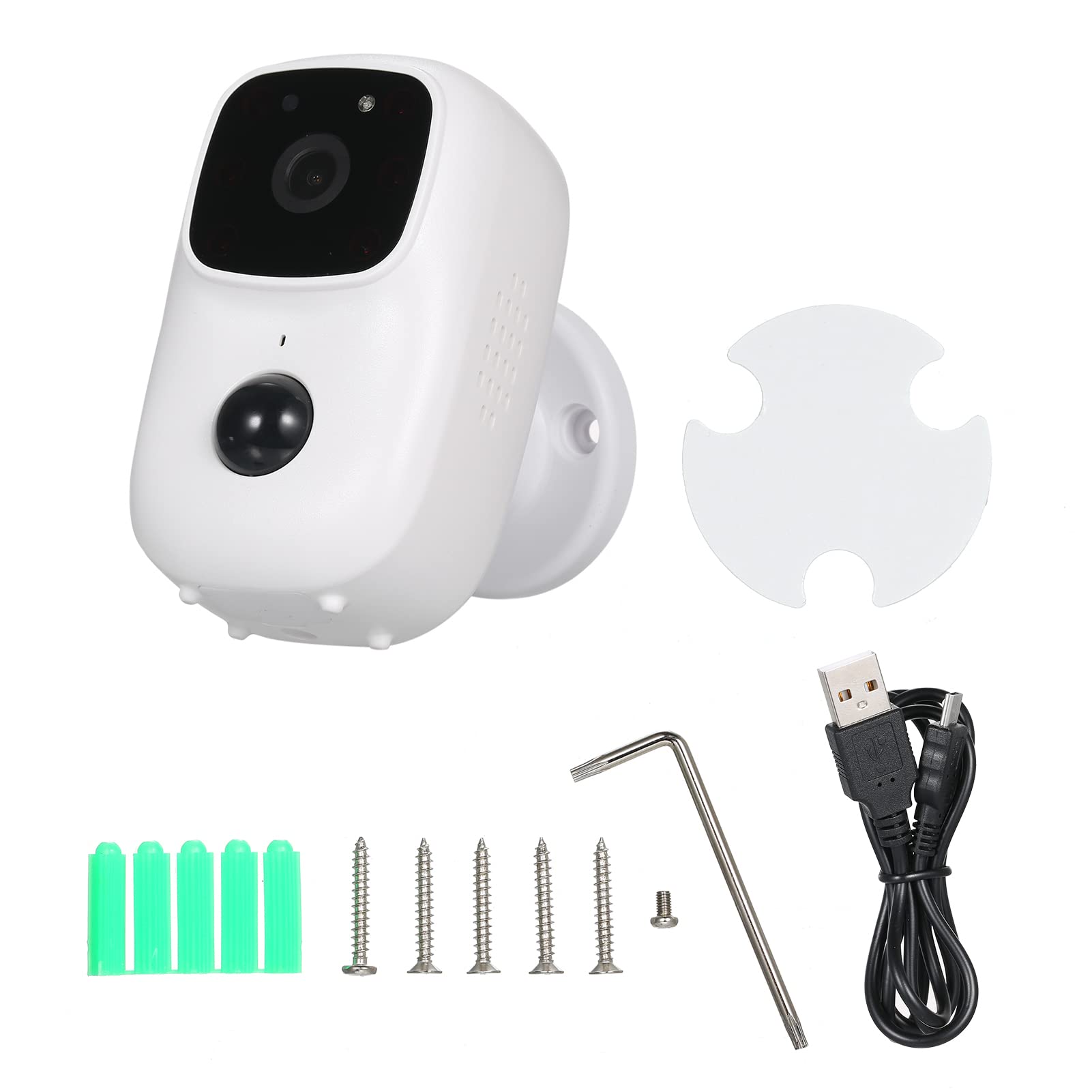 Telecamera di sicurezza wireless Telecamera domestica per interni Wireless intelligente con rilevamento del movimento Visione notturna IR Audio bidirezionale ricaricabile
