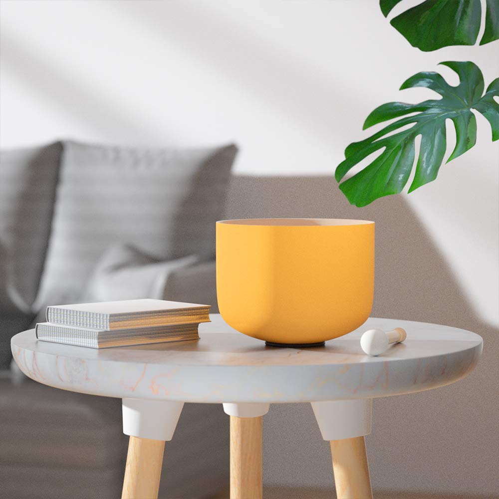Bol Chantant En Cristal De Quartz Blanc 20 Cm - Avec Maillet Et Support - Pour Méditation, Yoga, Thérapie Sonore (432-440 Hz)