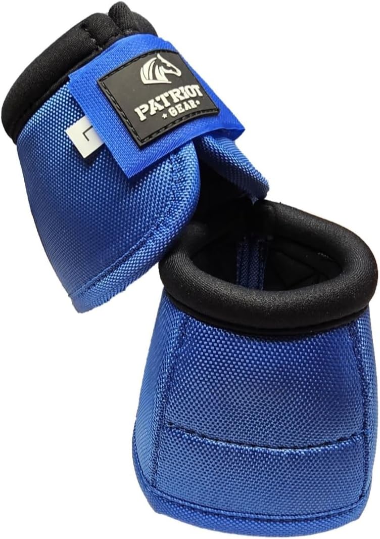 Protective Ballistic Sport Overreach No-Turn Bell Boots Blue Large