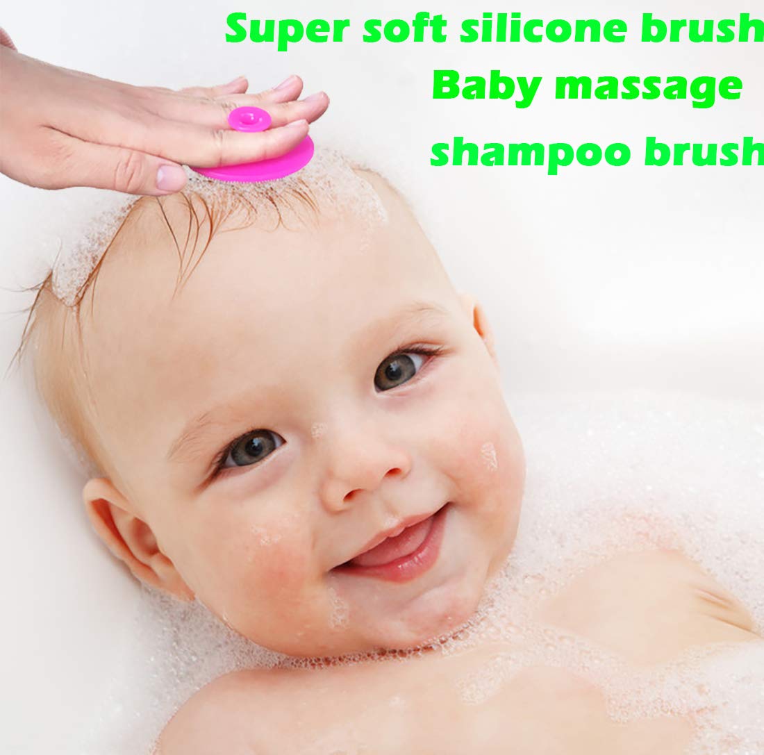 Spazzola Per il Bagno Del Bambino, Per Massaggio Del Cuoio Capelluto, Per Culla, Detergente Viso Manuale Per Adulti (Piccolo-3)