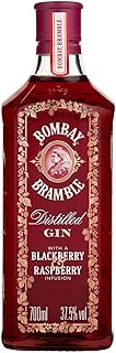 Bombay Bramble Premium Distilled Blackberry & Rasberry Flavoured Gin, 100% Natural Flavours & Colours from Freshly Harvested Fruit, 37.5% ABV, 70cl / 700 ml