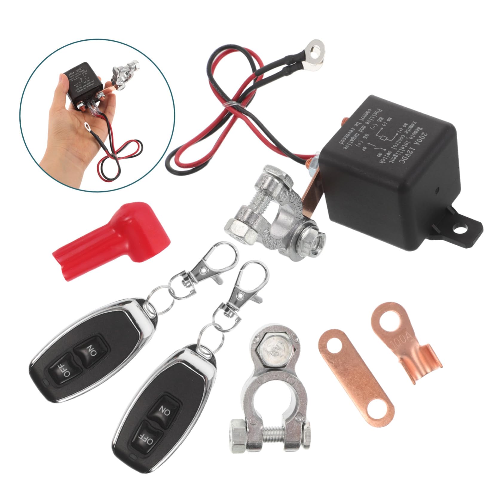 Interruttore Automatico Ripristinabile per Auto Interruttore Marino per Barca Protezione da Sovraccarico Termico per Motore Elettrico di Spegnimento Batteria Manuale Kit Relè