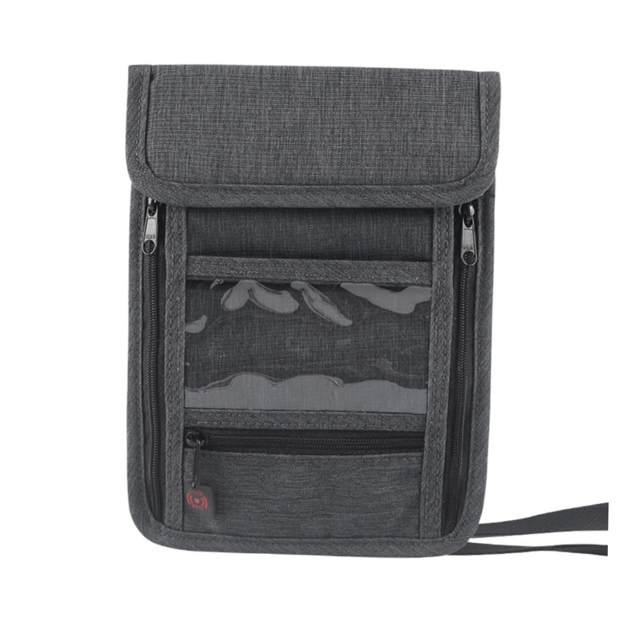 3pezzi Portafoglio Da Viaggio Con Tasca Rfid Per Passaporto e Smartphone Borsa Tracolla Unisex Nero Custodia Sicura Per Documenti e Valuables