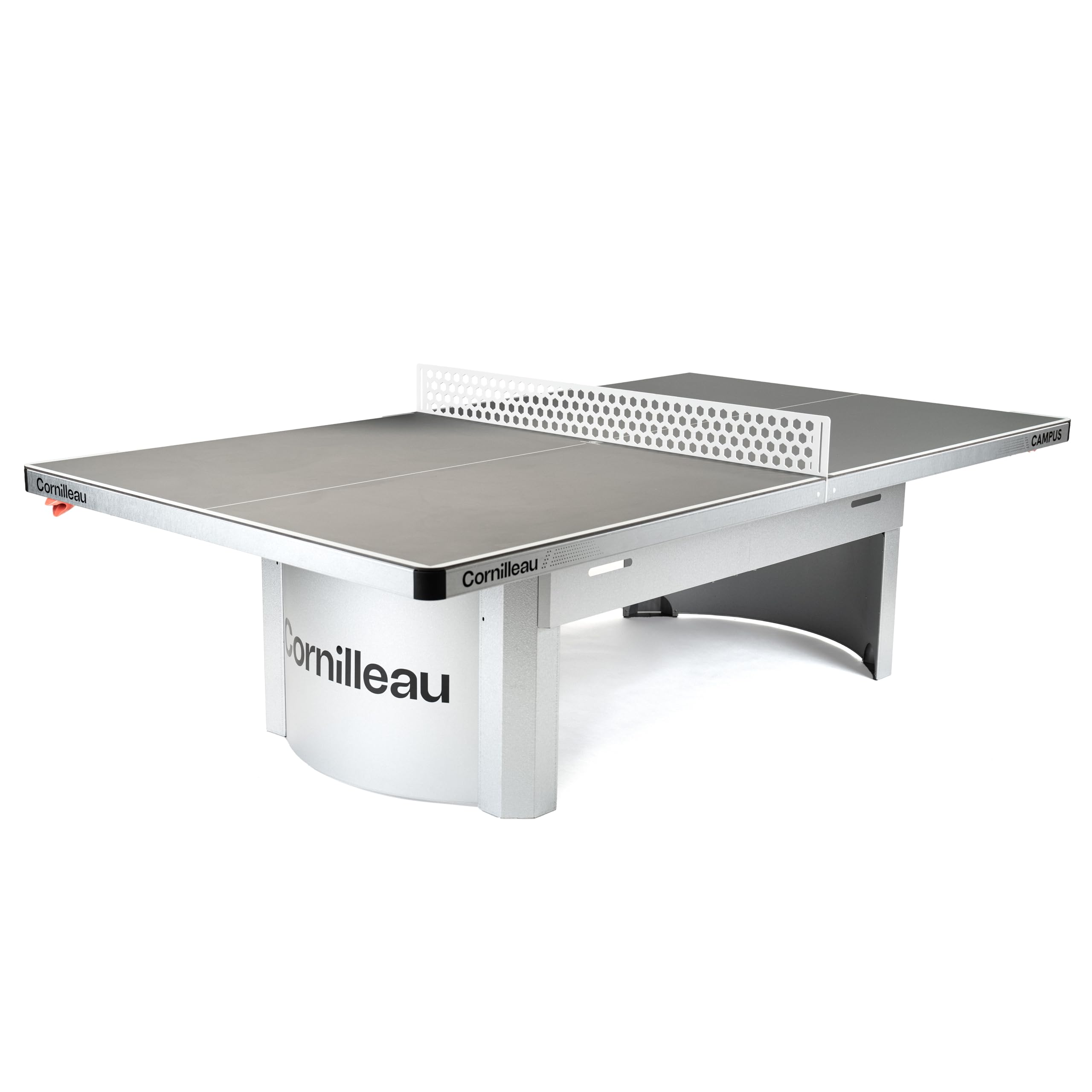 Cornilleau - Table de ping-Pong d'extérieur 510 Campus Fixe pour collectivités et Scolaires (Camping, Parcs, etc) - Rebond compétition (Bleu ou Gris 7mm) - Agrément FFTT Loisir et Scolaire
