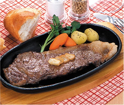 Happy Sales HSSP-CTSP22, Cast Iron Steak Plate Set of 2, 5.5