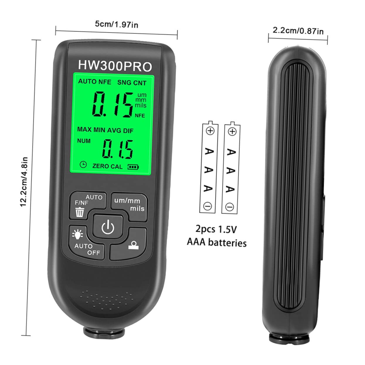 VILLFUL Gauge Auto Car Paint Meter Coating Thickness Meter for Metal Coatings Professional Tool