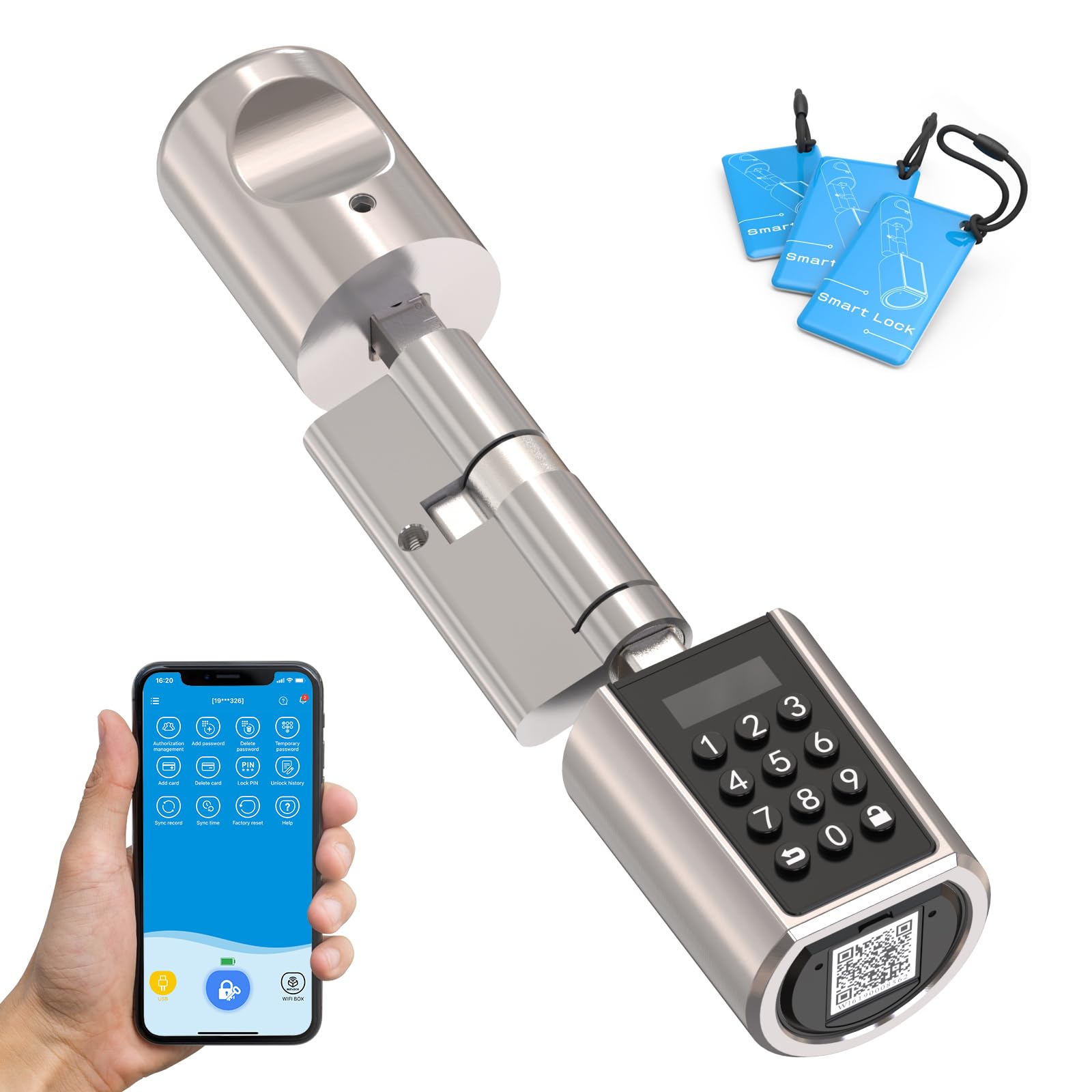 WELOCK PCB01 Elektronisches Türschloss Code,RFID-Karte,APP und WiFi