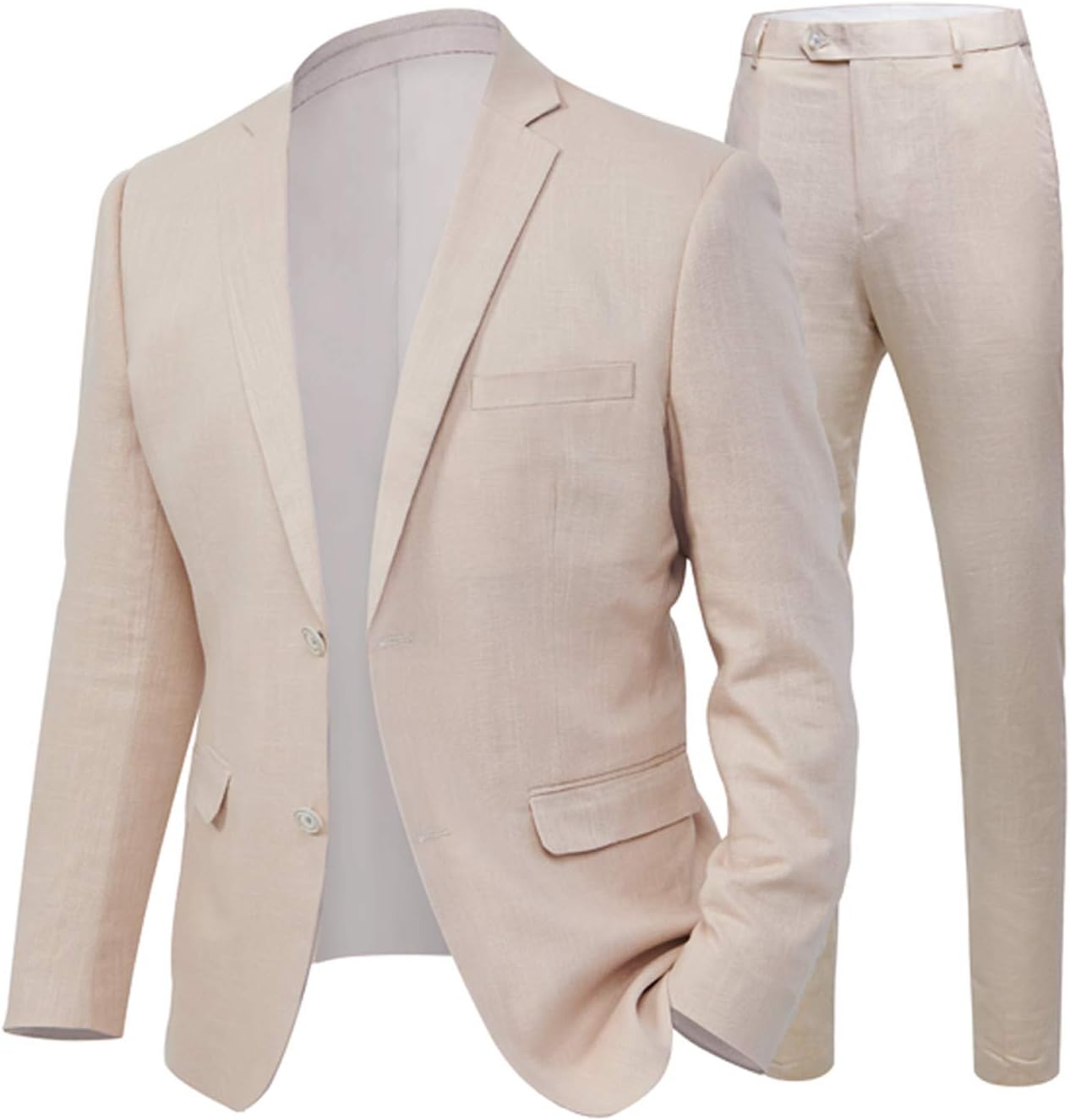 AokaixiMens Suit 2 Button Beach Wedding Tuxedos for Men Grooms Jacket Pants