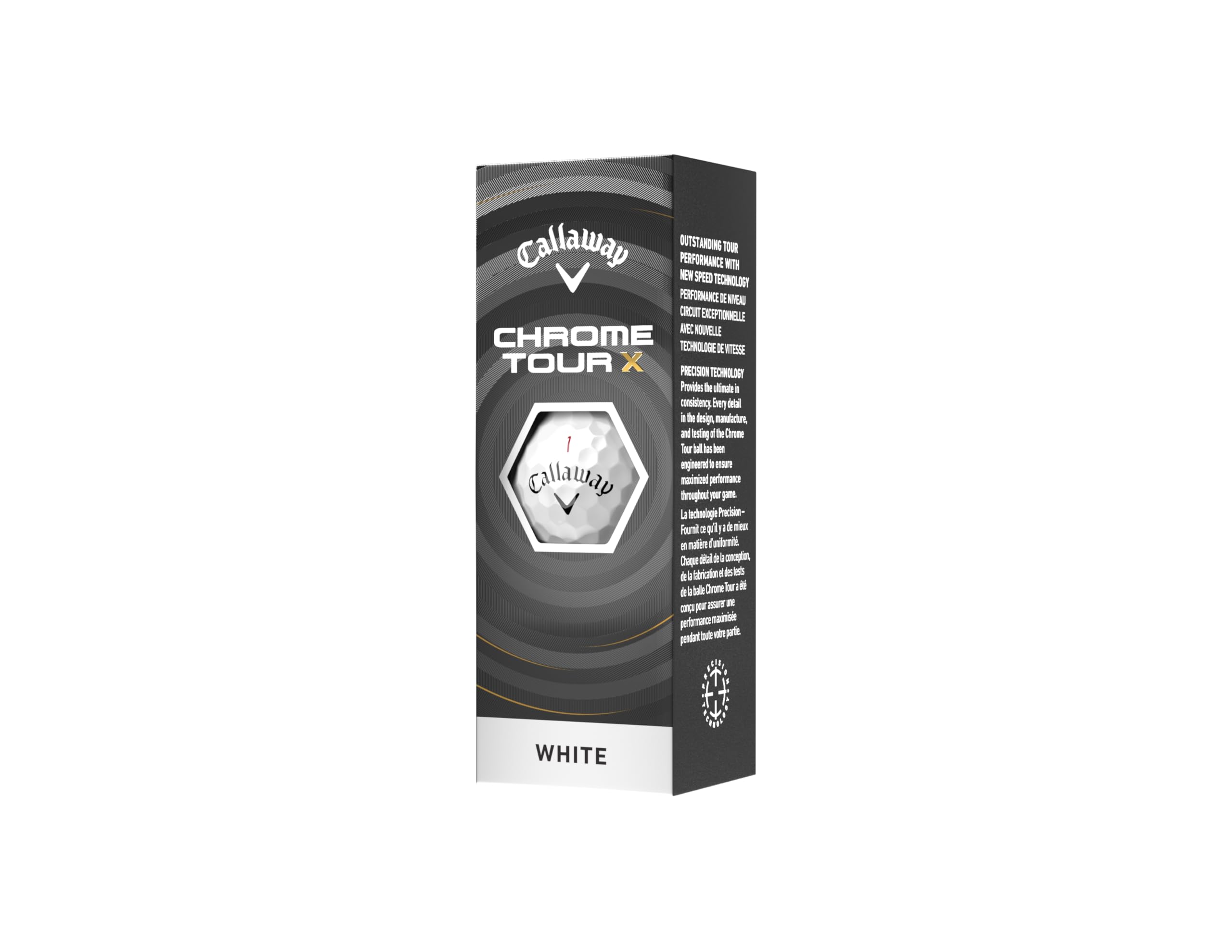 Palline da golf Callaway Golf Chrome Tour X 2026, bianche