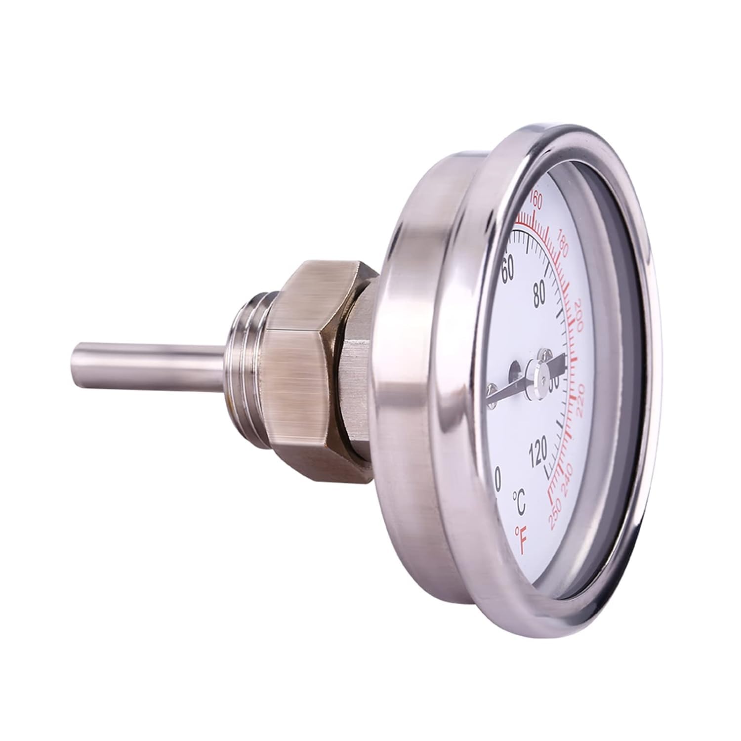 Zerodis Barbecue BBQ Pit Smoker Grill Termometro Temp Gauge Termometro da Esterno in Acciaio Inox Termometro da Forno (0 ° C - 120 ° C)