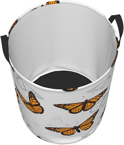 Miniatura 7 de AFHYZY Cesta de lavandería plegable grande con asas, cesta de almacenamiento redonda de fácil transporte, canasta de ropa sucia, cesta de manta para