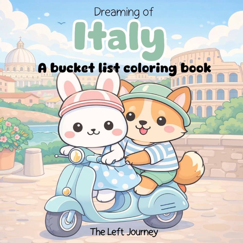 Dreaming of Italy: A bucket list coloring book