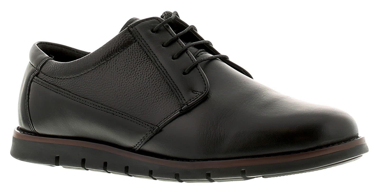 Mens Soft Leather Lace Up Smart Office Work Formal Shoes Size 6-12 - Black - UK