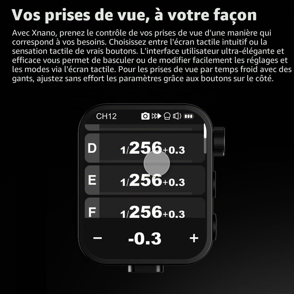 Godox X3-C Touch Screen TTL Wireless Flash Trigger with TCM Conversion, Built-in 3.7V 850mAh Li-ION Battery, 7 Days Standby for Canon Cameras(Godox X3-C)
