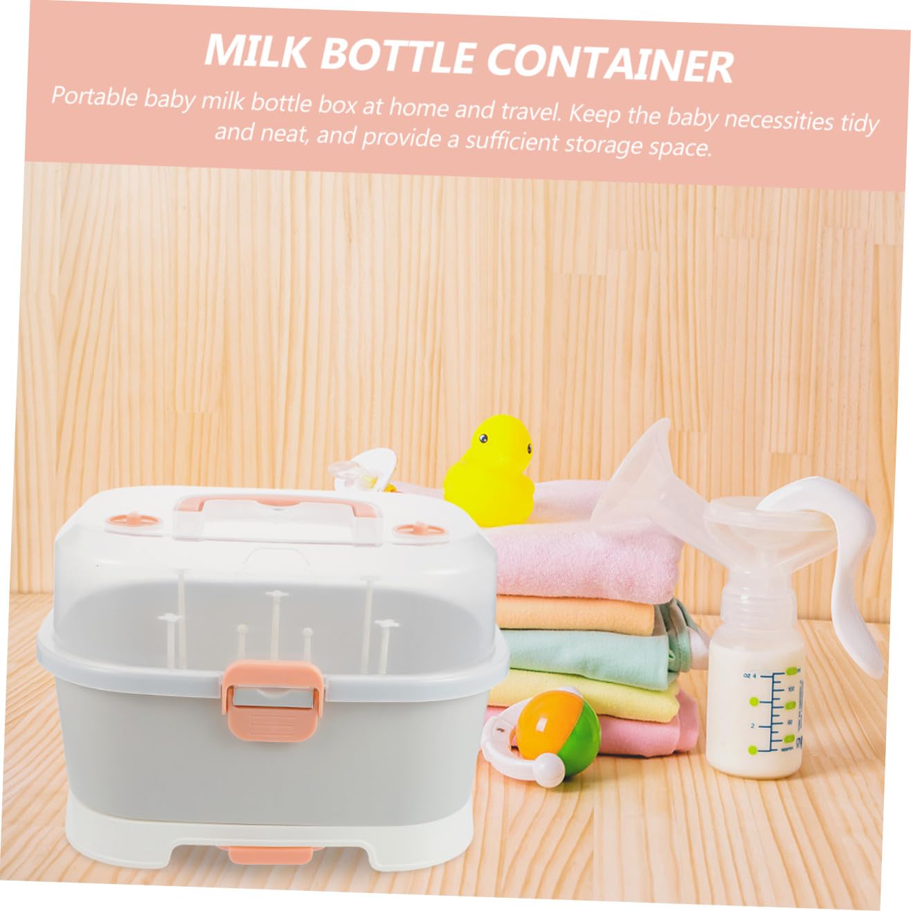 Tragbare Aufbewahrungsbox für Babyflaschen, Groß, Pp | Reisen und Outdoor, Verschleißfest, Große Kapazität, Geeignet für Küchenutensilien und Milchflaschen
