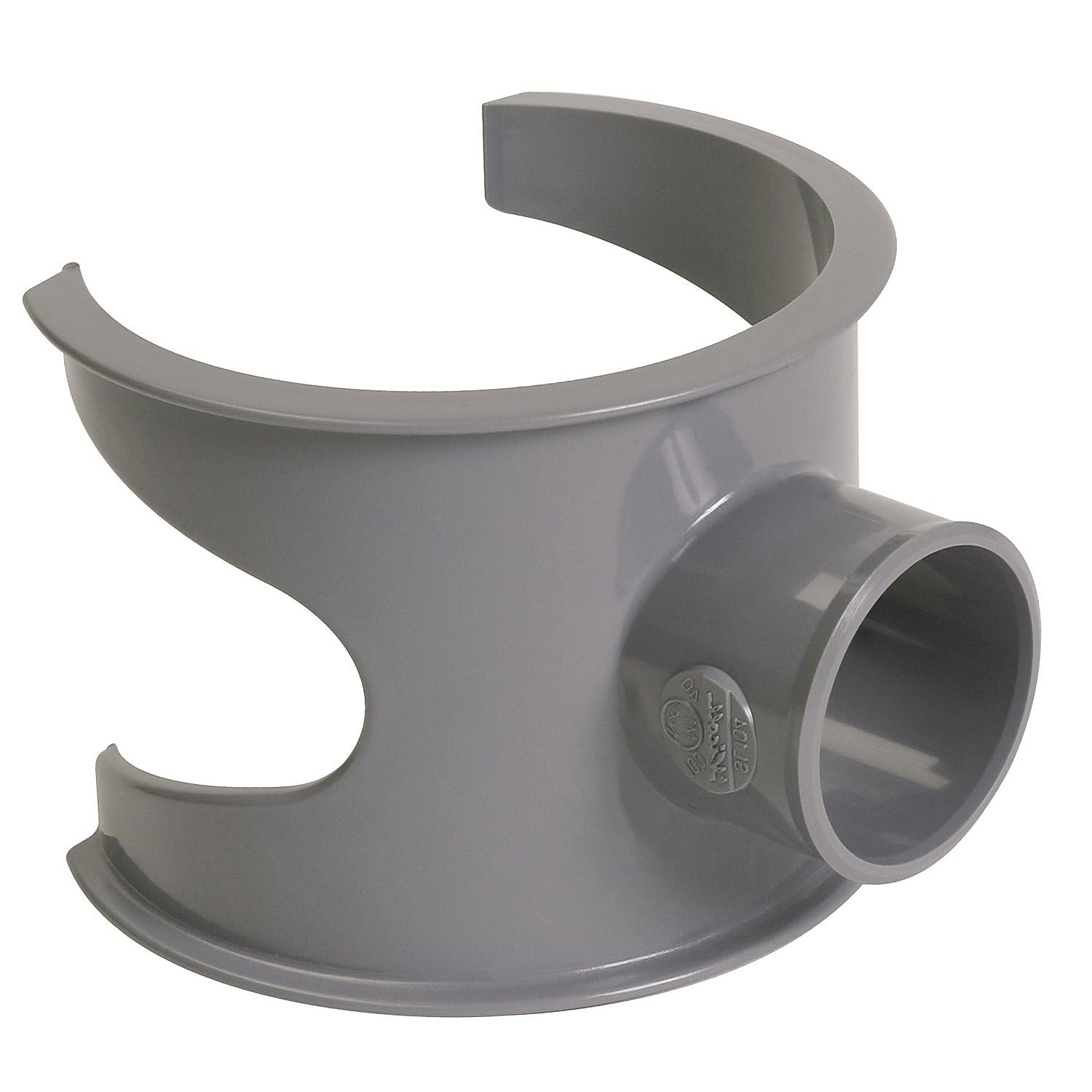 Selle de branchement NICOLL - 90° PVC pour tube d'évacuation gris - Ø 100/​32 mm - SL103