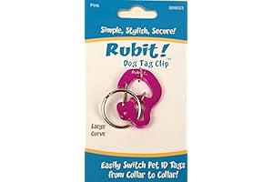Rubit Easy Dog Tag Curve Shape Switch Clip, Large