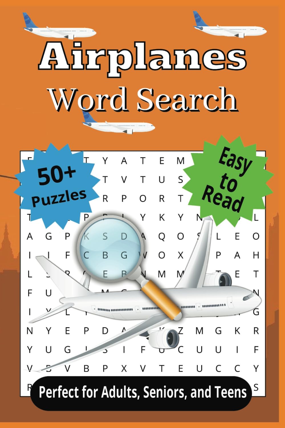 Airplanes Word Search Book: An Airplane Themed Word Find Puzzle for Adults, Seniors, and Teens