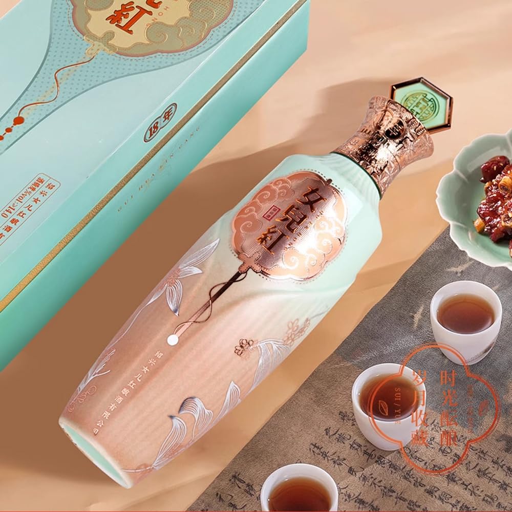 Amazon.co.jp: 紹興酒 18年熟成 女児紅 桂花林蔵典雅 500ml 壺入り