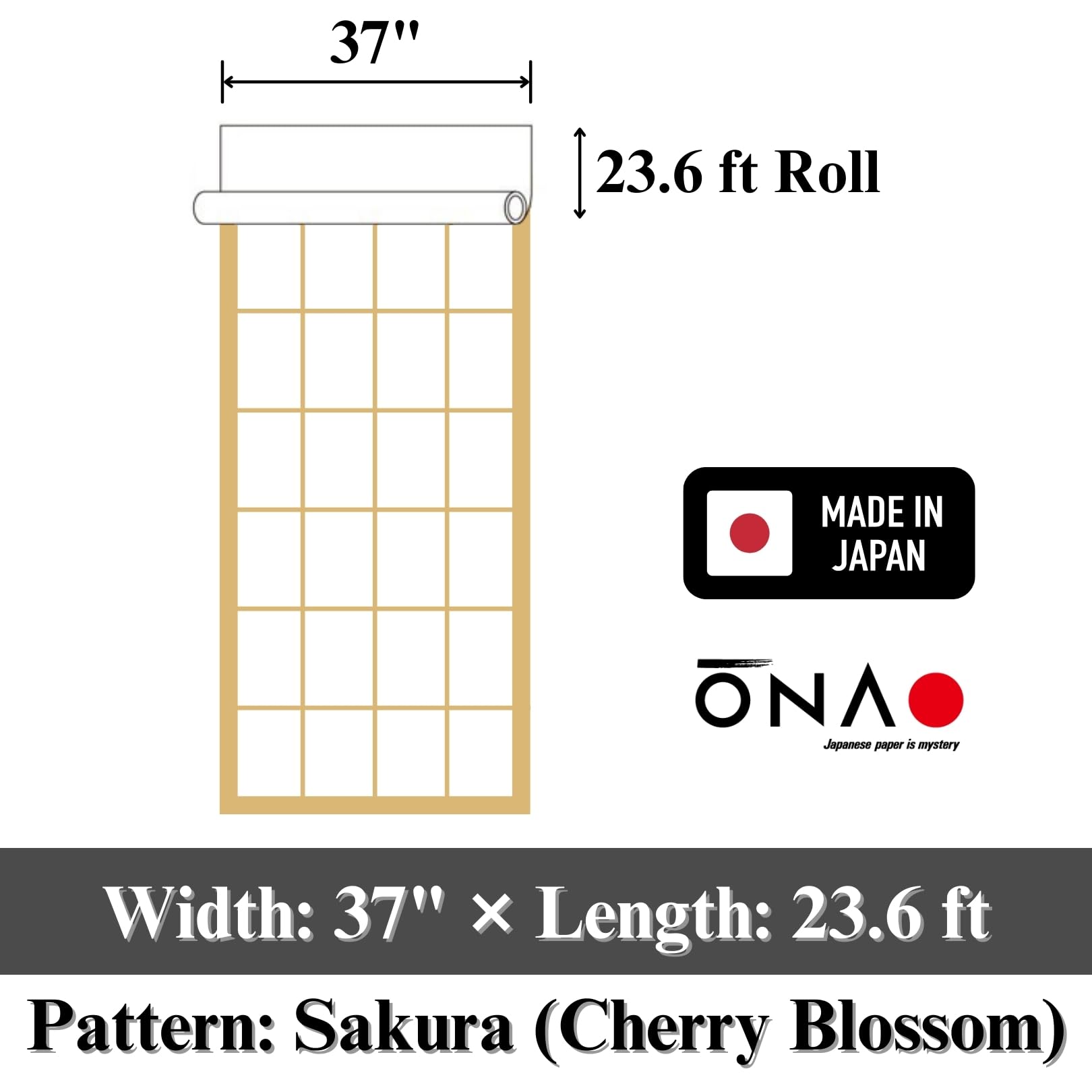 Amazon.com: ONAO Japanese Shoji Paper Roll (37
