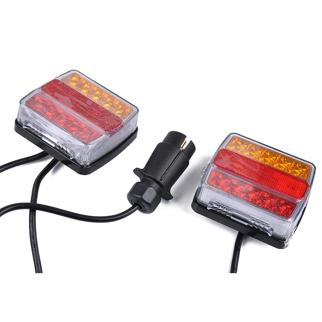 2019 Nouveau Kit d'Eclairage de Remorque Submersible LED 12V, Feux Remorque -2 PCS Éclairage Remorque Gauche et Droite pour Camion, Remorque, Bateau, Fourgonnette, Caravane etc (comme montré)