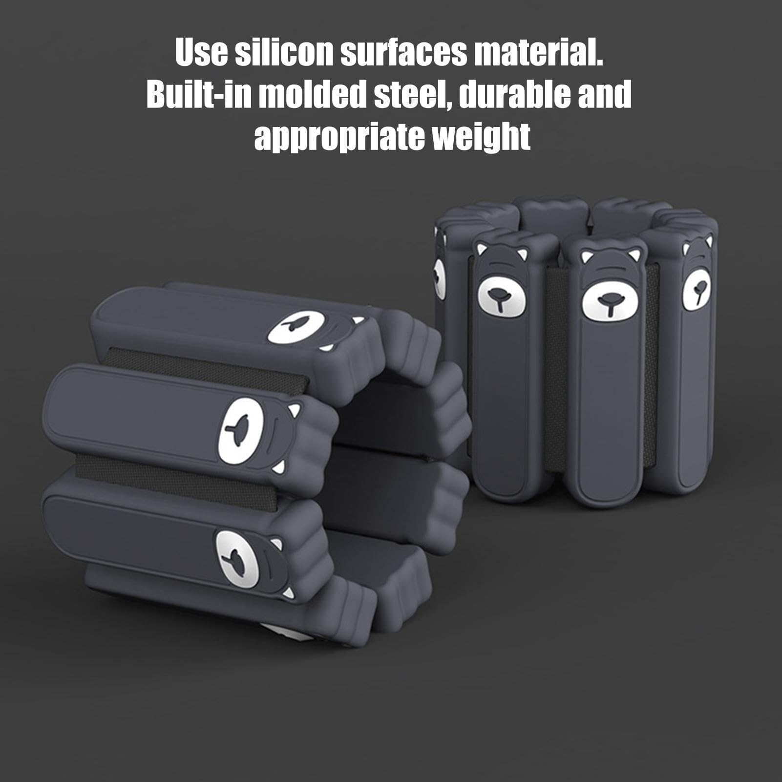 Set di 2 pesi per caviglia e polso da 0,9 kg, polsiere zavorrate regolabili con cinghie in velcro, per pilates, aerobica, allenamento della forza, yoga, camminata, palestra a casa