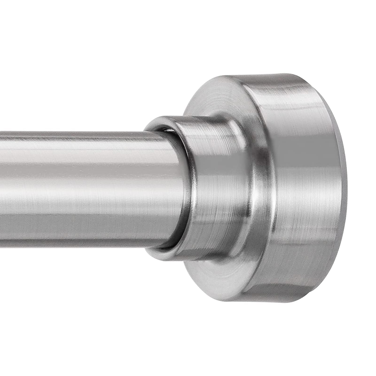 YNL Shower Curtain Rod Tension- No Drill, Never Rust, Non-Slip Spring Tension Rods for Bathroom, 30-48 inches, Closet Rod Stainless Steel, Brushed Nickel