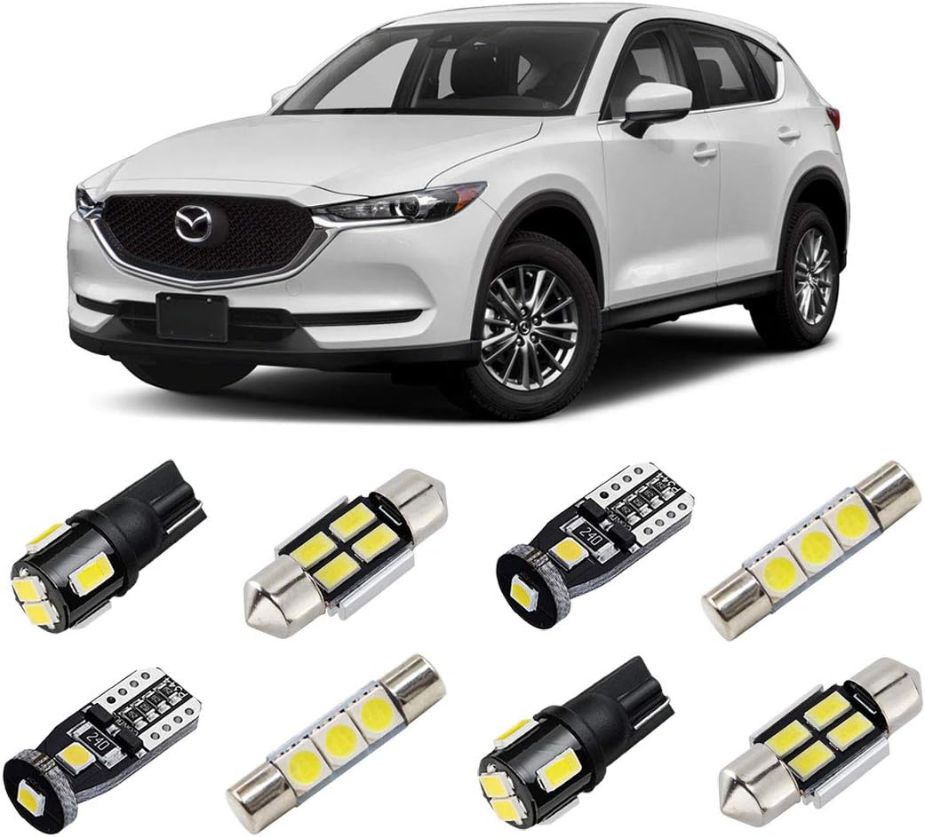 White Interior LED Light Kit For 2014-2020 Infiniti Q50 Q60 - 10 Bulb Package, 6000K, 12V 11 thumbnail image