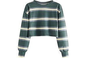 Masculine Style Striped Crop Top for Women