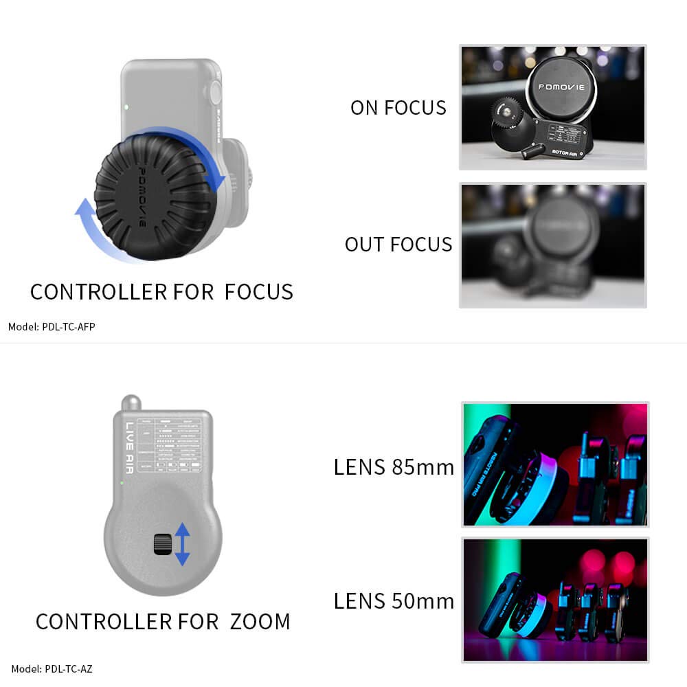 PDMOVIE Live Air 2 (PDL-AFP) Wireless Follow Focus Lens Control System Remote Focus Compatible Ronin Iris Zoom Control
