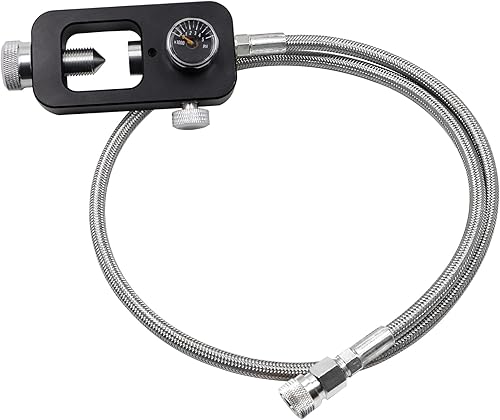 Miniatura 7 de Adaptador de buceo con válvula DIN, estación de llenado de paintball, adaptador de llenado de tanque HPA con manguera de aire de llenado de