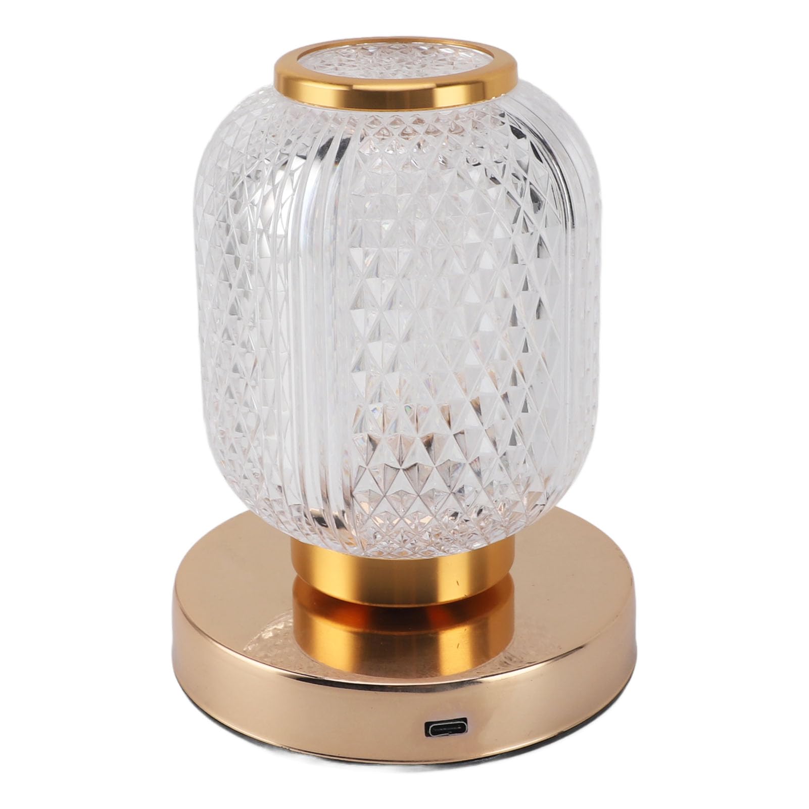 BAFOVY Crystal Table Lamp with Acrylic Iron LED, Stepless Dimmable USB Night Light, 3 Light Sources, Touch Control, Ideal for Living Room and Bedroom