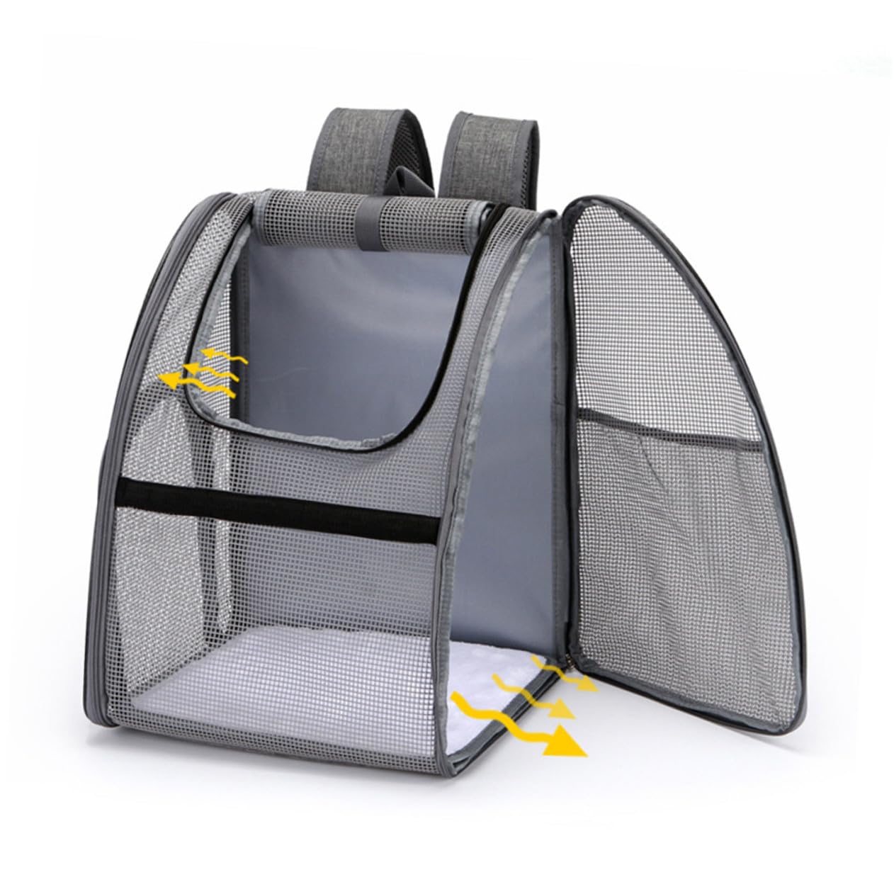 DOITOOL 1pezzi Zaino per Animali Domestici in Rete Traspirante Borsa Tracolla Portatile per Gatti e Cani Materiale Poliestere Resistente e Pratico