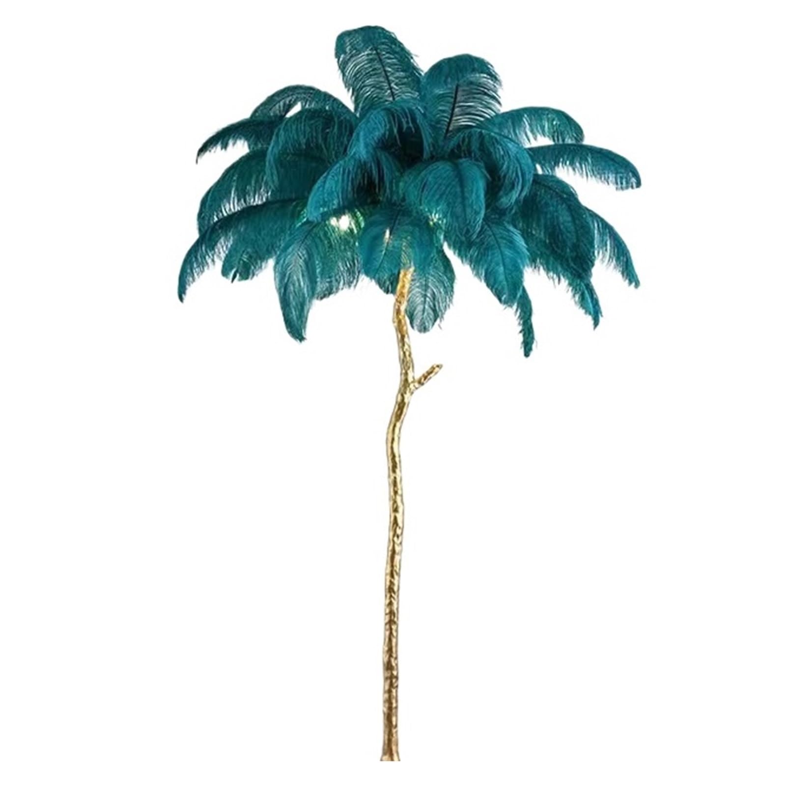 Feather Floor Lamp Living Room Bedroom Light Luxury Ostrich Ins Decorative Atmosphere Table Elegant Luxurious(Warm Light,Blue)
