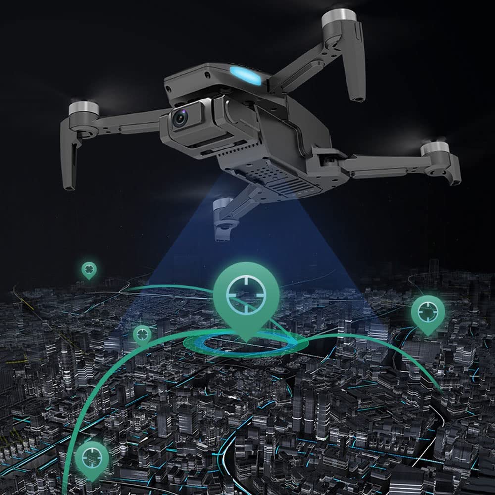 GuyAna Drone per Bambini Adulti con Fotocamera GPS 4K HD FPV, Mini quadricottero RC con Motore brushless, modalità Senza Testa, Mantenimento dell'altitudine, Selfie gestuale, ribaltamenti