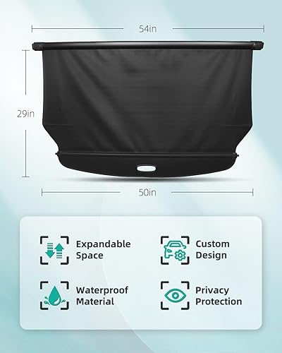 Miniatura 296 de SCITOO Cubierta de carga 2013 2014 2015 2016 2017 2018 compatible con Toyota RAV4 2.5L actualizado anti-mirón retráctil trasero maletero cubierta