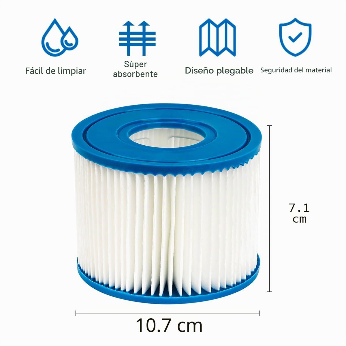 6 cartuchos de filtro de piscina tipo S1 compatibles con Intex PureSpa, para 29001E PureSpa Catridge