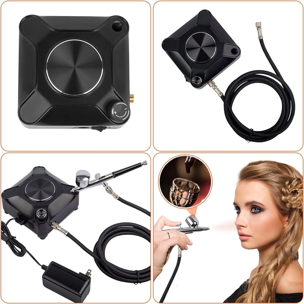 Set Aerografo Con Compressore USB - Ugello 0,3 Mm, Portatile, Per Modellismo E Decorazione - Foto 6