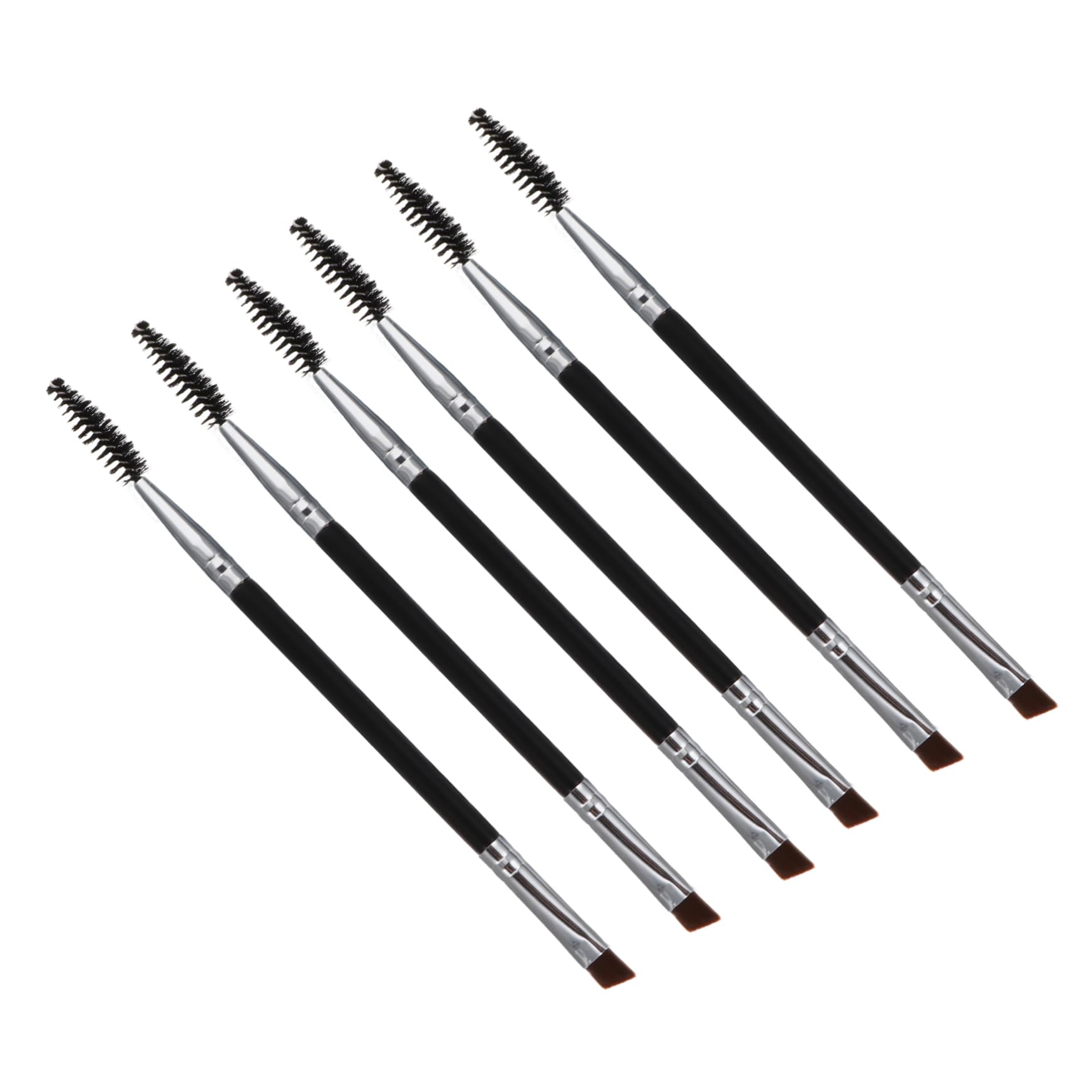 TOVINANNA 6-in-1 Eye Makeup Brush Set Angled Eyebrow Brush Natural Look Ideal for Birthday