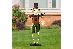 ALLADINBOX Thanksgiving Metal Scarecrow Yard Stakes - Fun Addition to Autumn Decor