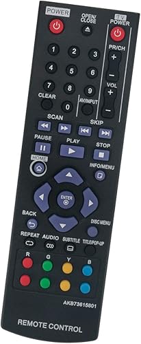 Miniatura 2 de AKB73615801 - Control remoto de repuesto aplicable para LG BP125 BP320 BP220 BP200 BP325W BP125 BP220N BP320N BP325 BP325N BP335WN BP125N DVD de