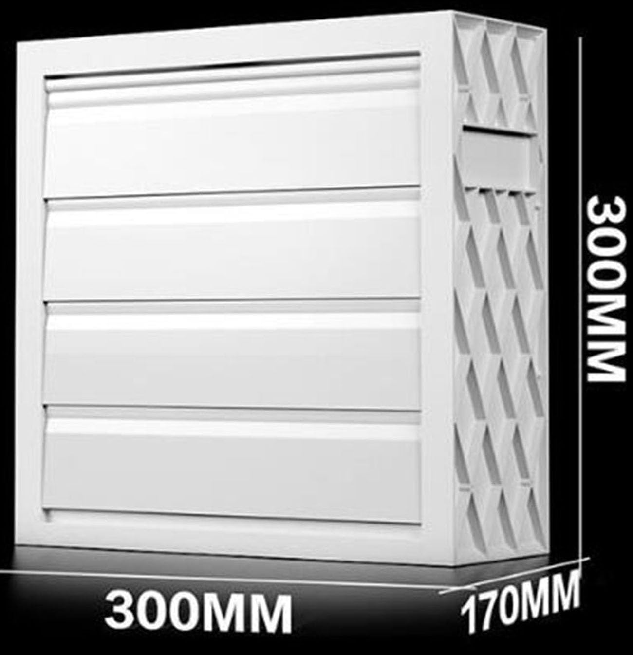 ICEMOB Ventilador Industrial 1400 RPM,Extractor Cocina,Ventilador Extractor De Aire Profesional,para Fábricas, Talleres, Cría, Invernaderos De Flores Rejillas Dextractor,Impermeable,300mm