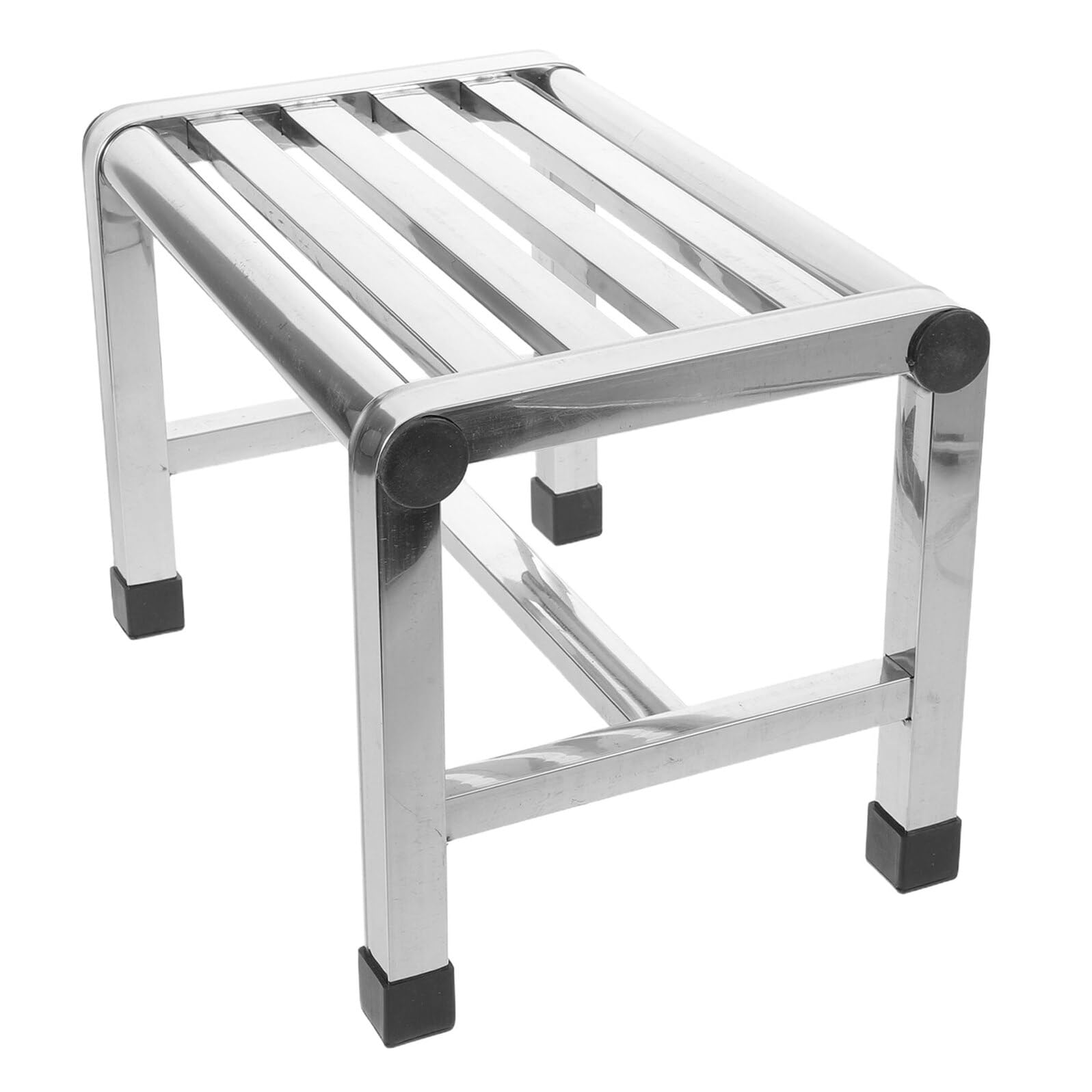 Baluue Taburete de Ducha de Acero Inoxidable Antideslizante, Banco de Baño Ligero y Resistente para Personas Mayores, Adecuado para SPA y Habitaciones de Lavandería