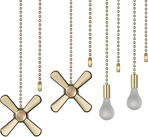 Cadena de tracción de ventilador de techo de 12 pulgadas con bombilla decorativa esmerilada de 0.12 pulgadas y cadenas extensoras de cable de