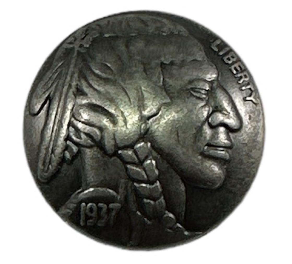 25 Indian Head Nickel Tacks Nails 7/8 Dia 1/2