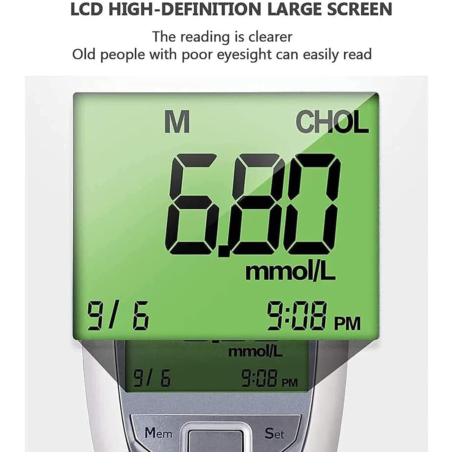 Tester Multifunzione Per Glucosio, Misuratore Di Colesterolo Totale Per Glucosio, Acido Urico 3 In 1, 50 Zuccheri Nel Sangue, 25 Acido Urico, 10 Colesterolo, Memorizzazione 300 Set Di Dati, Kit Per Te