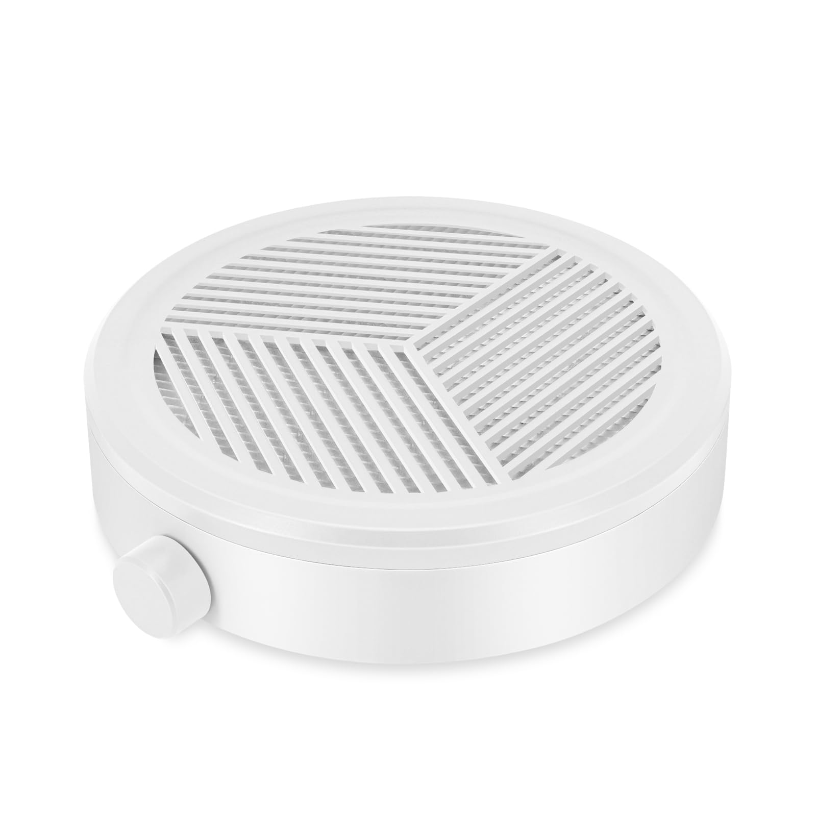 Nail Dust Collector Adjustable Suction, Small Dust Collector Nail Salon Powerful Nail Dust Extractor Fan Vacuum Cleaner for Women Manicurs Home Use Acrylic Dip Powder Nails Removal (White)