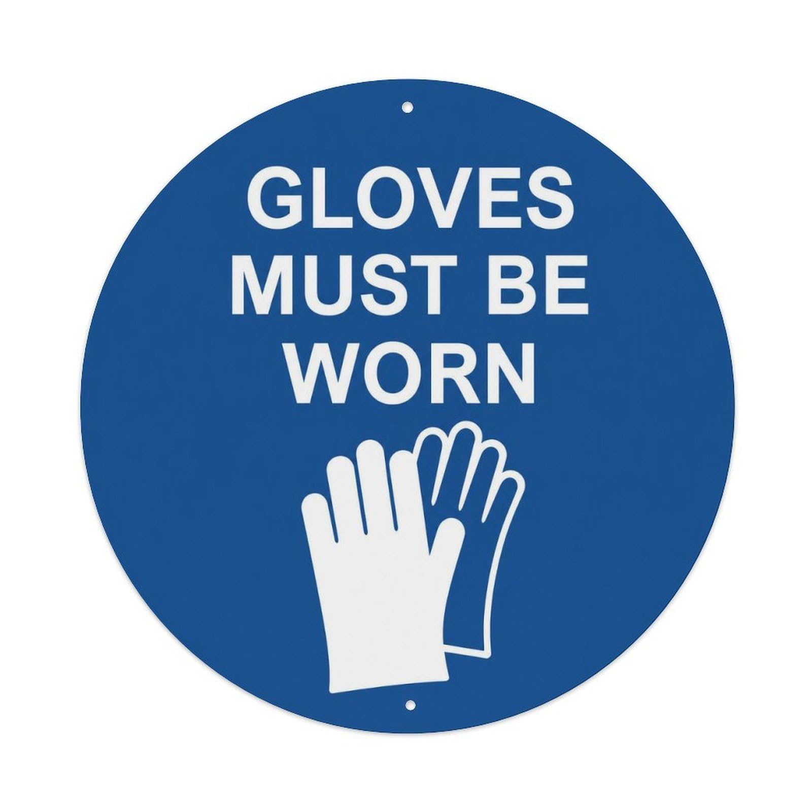 Olyhtr 8X8inch Classic Style Nostalgic Type Gloves Must Worn British Facility Notice Metal Tin Sign