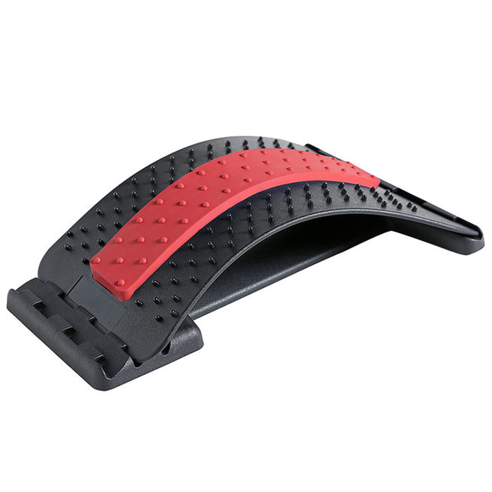 Rückendehner Multi-Level-Verstellbarer Rückenmassagegerät-Bahre-Taille-Hals-Stretch-Fitnessgeräte Lendenheizkervical-Rückenstütze-Schmerzlinderung Rückenstrecker Rückendehner (Size : Red)